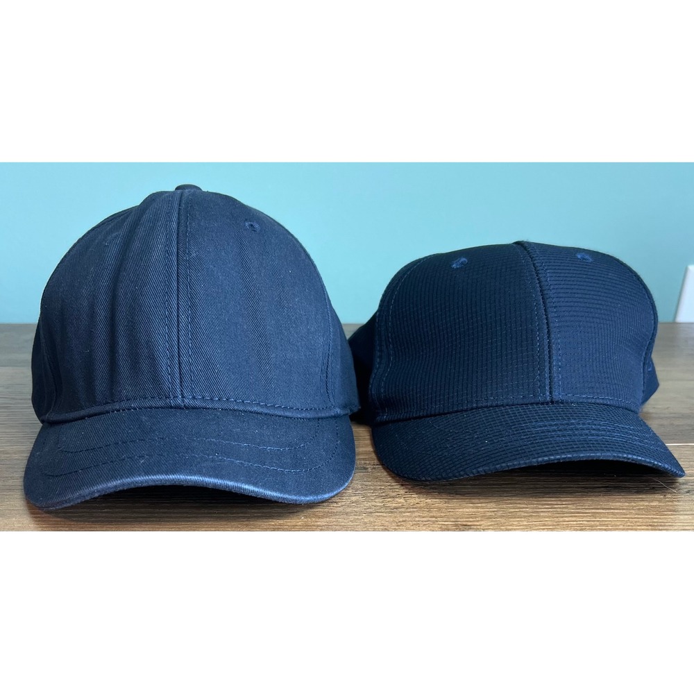 Smitty Umpire Referee Caps Navy Blue Set of 2 Flexfit and Adjustable Short Brim